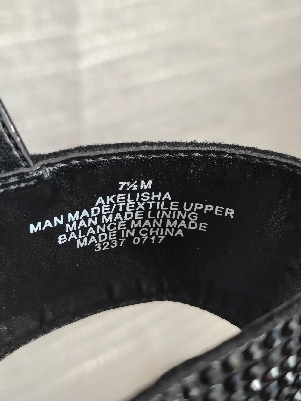 Anne Klein Akelisha Black Rhinestone Wedge Sandals Women's 7.5 Slingback Formal